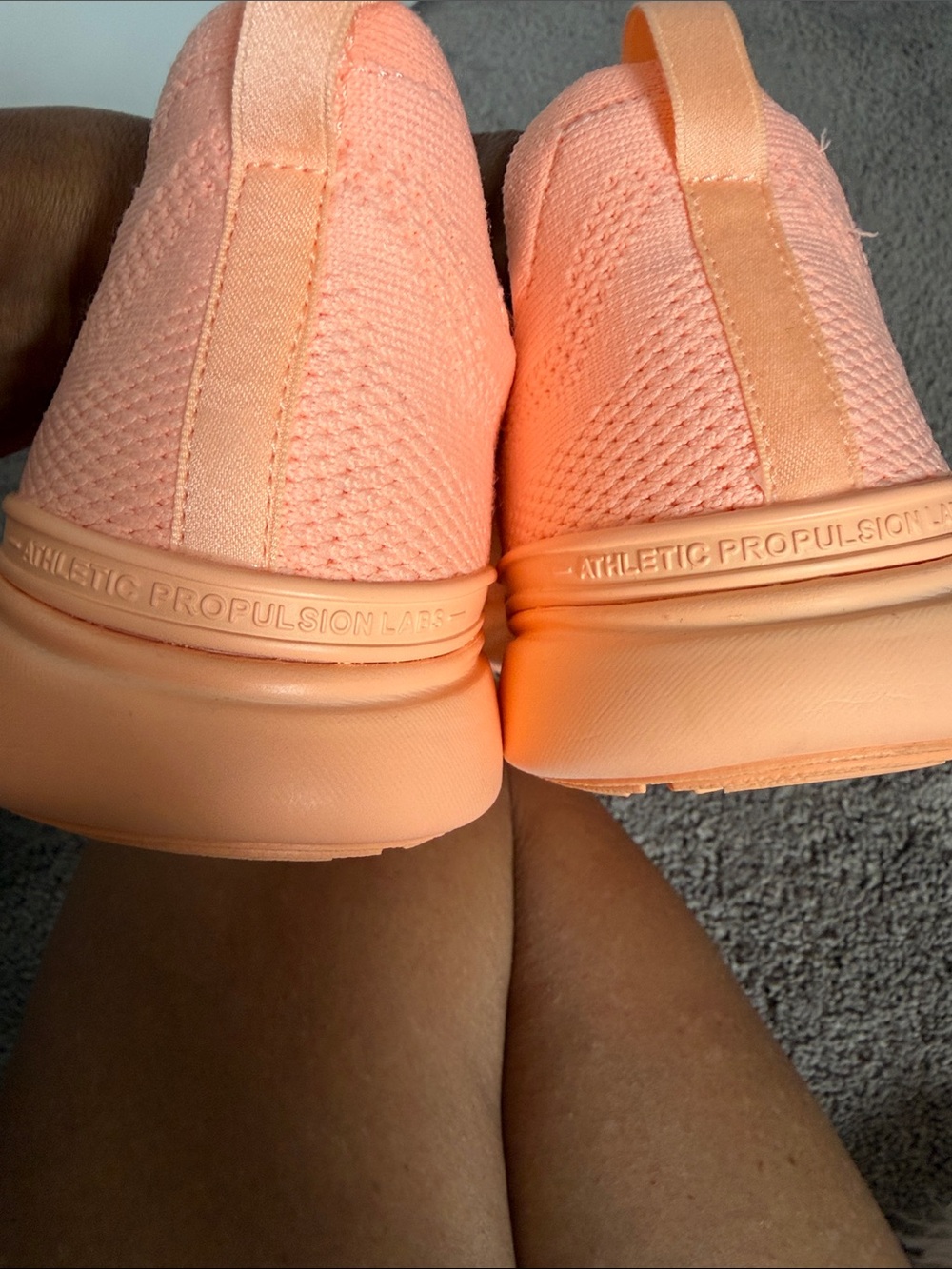 APL Techloom Breeze Women's Knit Sneakers in Peach Coral - Picture 7 of 7